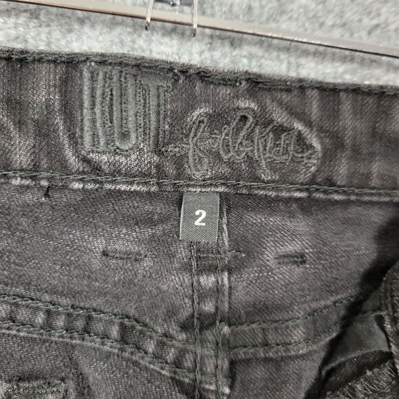 KUT FROM THE KLOTH KP011MB2 Black Mid Rise Bootcut Stretch Denim Jeans SIZE 2 - Picture 11 of 14